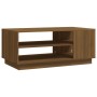 Oak brown engineered wood coffee table 102x55x43 cm by vidaXL, Coffee table - Ref: Foro24-813085, Price: 54,93 €, Discount: %