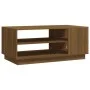 Oak brown engineered wood coffee table 102x55x43 cm by vidaXL, Coffee table - Ref: Foro24-813085, Price: 54,39 €, Discount: %