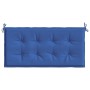 Cojín de banco de jardín tela Oxford azul 120x50x4 cm