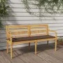 Batavia bench with taupe gray cushion solid teak wood 150 cm by vidaXL, garden benches - Ref: Foro24-3100834, Price: 248,18 €...