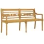 Batavia bench with taupe gray cushion solid teak wood 150 cm by vidaXL, garden benches - Ref: Foro24-3100834, Price: 248,18 €...