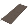 Batavia-Bank mit taupegrauem Kissen aus massivem Teakholz, 150 cm von vidaXL, Gartenbänke - Ref: Foro24-3100834, Preis: 252,0...