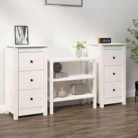 Aparadores 2 uds madera maciza de pino blanco 40x35x80 cm de vidaXL, Aparadores - Ref: Foro24-813742, Precio: 121,52 €, Descu...