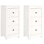 Sideboards 2 Stück aus massivem weißem Kiefernholz 40x35x80 cm von vidaXL, Sideboards - Ref: Foro24-813742, Preis: 121,45 €, ...