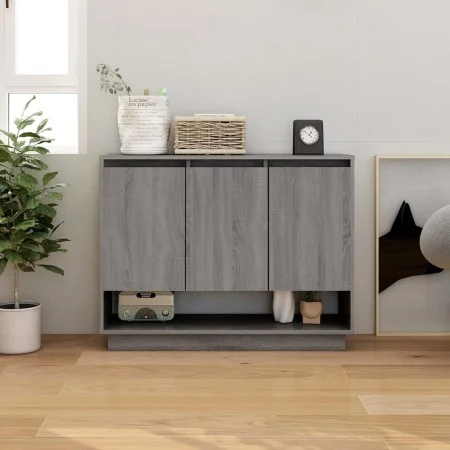 Engineered wood sideboard in Sonoma grey, 97x31x75 cm. by vidaXL, Sideboards - Ref: Foro24-812988, Price: 80,16 €, Discount: %