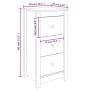 Sideboards 2 Stück aus massivem weißem Kiefernholz 40x35x80 cm von vidaXL, Sideboards - Ref: Foro24-813742, Preis: 149,31 €, ...
