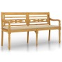 Batavia Bank mit beigem Kissen aus massivem Teakholz 150 cm von vidaXL, Gartenbänke - Ref: Foro24-3100829, Preis: 244,96 €, R...