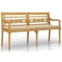 Batavia bench with beige cushion solid teak wood 150 cm by vidaXL, garden benches - Ref: Foro24-3100829, Price: 237,21 €, Dis...