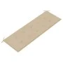 Batavia bench with beige cushion solid teak wood 150 cm by vidaXL, garden benches - Ref: Foro24-3100829, Price: 237,21 €, Dis...