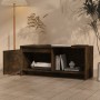 TV-Schrank aus geräuchertem Eichenholzwerkstoff, 90 x 35 x 40 cm von vidaXL, TV-Möbel - Ref: Foro24-813017, Preis: 45,11 €, R...