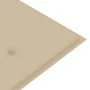 Batavia bench with beige cushion solid teak wood 150 cm by vidaXL, garden benches - Ref: Foro24-3100829, Price: 237,21 €, Dis...