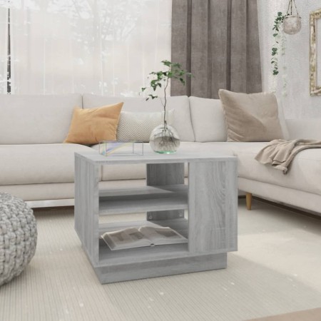 Sonoma gray engineered wood coffee table 55x55x43 cm by vidaXL, Coffee table - Ref: Foro24-813087, Price: 47,63 €, Discount: %