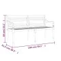 Batavia Bank mit Kissen grau massivem Teakholz 150 cm von vidaXL, Gartenbänke - Ref: Foro24-3100842, Preis: 245,58 €, Rabatt: %