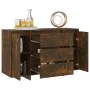 Sideboard with 3 smoked oak drawers 120x41x75 cm by vidaXL, Sideboards - Ref: Foro24-813062, Price: 125,36 €, Discount: %