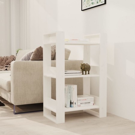 Bücherregal/Raumteiler aus weißem Kiefernholz 60x35x91 cm von vidaXL, Bücherregale und Regale - Ref: Foro24-813880, Preis: 43...
