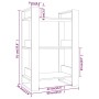 Bücherregal/Raumteiler aus weißem Kiefernholz 60x35x91 cm von vidaXL, Bücherregale und Regale - Ref: Foro24-813880, Preis: 43...