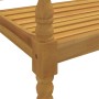 Banco Batavia madera maciza de teca con cojín azul claro 150 cm