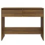 Engineered wood brown oak console table 100x35x76.5 cm by vidaXL, Side tables - Ref: Foro24-813037, Price: 58,83 €, Discount: %