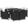 9-piece garden dining set and black synthetic rattan cushions by vidaXL, Garden sets - Ref: Foro24-3095505, Price: 592,49 €, ...