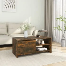 Mesa de centro madera contrachapada roble ahumado 102x50x45 cm de vidaXL, Mesas de centro - Ref: Foro24-813032, Precio: 60,05...