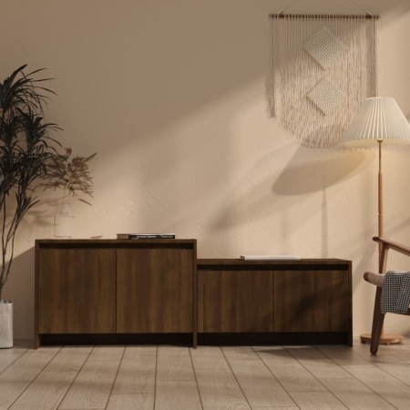 TV-Ständer aus braunem Eichenparkett 146,5x35x50 cm von vidaXL, TV-Möbel - Ref: Foro24-813028, Preis: 61,18 €, Rabatt: %