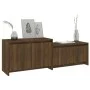 Engineered wood TV stand in brown oak, 146.5x35x50 cm by vidaXL, TV Furniture - Ref: Foro24-813028, Price: 60,50 €, Discount: %