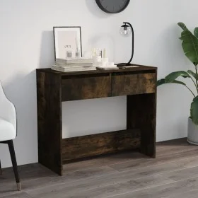 Smoked oak engineered wood console table 89x41x76.5 cm by vidaXL, Side tables - Ref: Foro24-812999, Price: 45,58 €, Discount: %