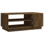 Couchtisch aus geräuchertem Eichenholzwerkstoff, 102 x 55 x 43 cm von vidaXL, Couchtisch - Ref: Foro24-813083, Preis: 53,63 €...