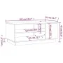 Couchtisch aus geräuchertem Eichenholzwerkstoff, 102 x 55 x 43 cm von vidaXL, Couchtisch - Ref: Foro24-813083, Preis: 53,43 €...