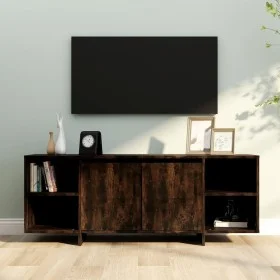 Mueble de TV madera de ingeniería roble ahumado 130x35x50 cm de vidaXL, Muebles TV - Ref: Foro24-813053, Precio: 79,59 €, Des...