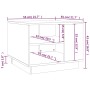 Couchtisch aus geräuchertem Eichenholzwerkstoff, 55 x 55 x 43 cm von vidaXL, Couchtisch - Ref: Foro24-813086, Preis: 46,49 €,...