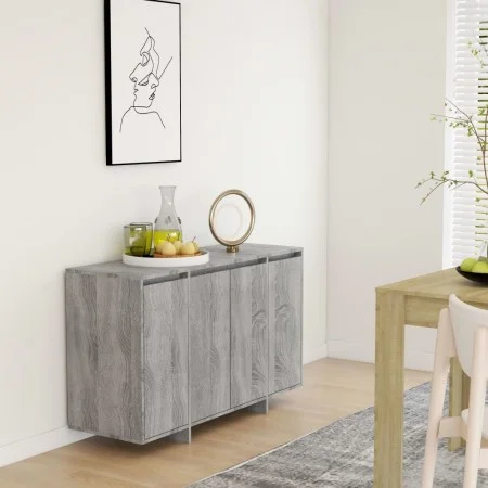 Sonoma gray engineered wood sideboard 120x41x75 cm by vidaXL, Sideboards - Ref: Foro24-813060, Price: 135,87 €, Discount: %