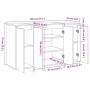 Aparador de madera de ingeniería gris Sonoma 120x41x75 cm de vidaXL, Aparadores - Ref: Foro24-813060, Precio: 138,38 €, Descu...