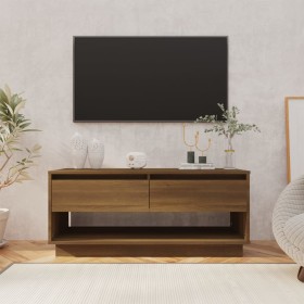 Engineered wood TV stand in brown oak, 102x41x44 cm. by vidaXL, TV Furniture - Ref: Foro24-812974, Price: 57,08 €, Discount: %