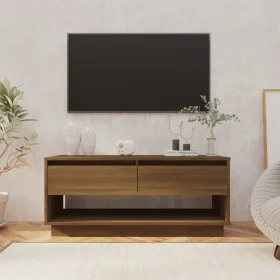 Engineered wood TV stand in brown oak, 102x41x44 cm. by vidaXL, TV Furniture - Ref: Foro24-812974, Price: 56,51 €, Discount: %