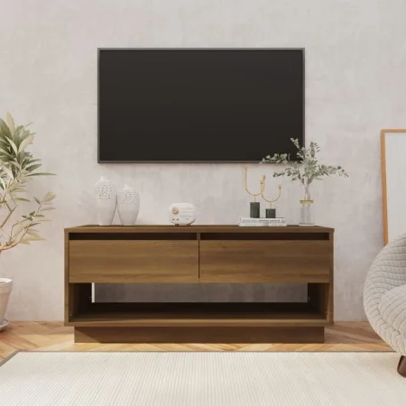 Mueble de TV madera de ingeniería marrón roble 102x41x44 cm de vidaXL, Muebles TV - Ref: Foro24-812974, Precio: 56,51 €, Desc...