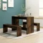 3-piece dining set made of smoked oak engineered wood by vidaXL, Furniture sets for kitchens and dining rooms - Ref: Foro24-8...
