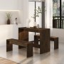 3-piece dining set made of smoked oak engineered wood by vidaXL, Furniture sets for kitchens and dining rooms - Ref: Foro24-8...