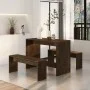 3-piece dining set made of smoked oak engineered wood by vidaXL, Furniture sets for kitchens and dining rooms - Ref: Foro24-8...
