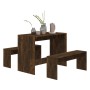 3-piece dining set made of smoked oak engineered wood by vidaXL, Furniture sets for kitchens and dining rooms - Ref: Foro24-8...