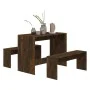 3-piece dining set made of smoked oak engineered wood by vidaXL, Furniture sets for kitchens and dining rooms - Ref: Foro24-8...