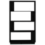 Black pine wood shelving/space divider 80x25x132 cm by vidaXL, Bookcases and shelves - Ref: Foro24-814063, Price: 67,25 €, Di...
