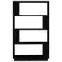 Black pine wood shelving/space divider 80x25x132 cm by vidaXL, Bookcases and shelves - Ref: Foro24-814063, Price: 66,45 €, Di...