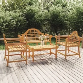 Gartenmöbel-Set 4-teilig aus massivem Teakholz von vidaXL, Gartensets - Ref: Foro24-3100779, Preis: 670,38 €, Rabatt: %