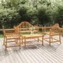 Juego muebles de jardín 4 piezas madera maciza teca de vidaXL, Conjuntos de jardín - Ref: Foro24-3100779, Precio: 670,32 €, D...