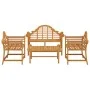 Juego muebles de jardín 4 piezas madera maciza teca de vidaXL, Conjuntos de jardín - Ref: Foro24-3100779, Precio: 670,32 €, D...