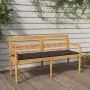 Batavia bench with anthracite cushion solid teak wood 150 cm by vidaXL, garden benches - Ref: Foro24-3100841, Price: 241,93 €...