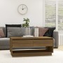 Oak brown engineered wood coffee table 102.5x55x44 cm by vidaXL, Coffee table - Ref: Foro24-812980, Price: 82,68 €, Discount: %
