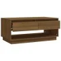 Oak brown engineered wood coffee table 102.5x55x44 cm by vidaXL, Coffee table - Ref: Foro24-812980, Price: 81,66 €, Discount: %