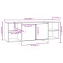 Sonoma grau Holzwerkstoff TV-Ständer 130x35x50 cm von vidaXL, TV-Möbel - Ref: Foro24-813054, Preis: 78,01 €, Rabatt: %